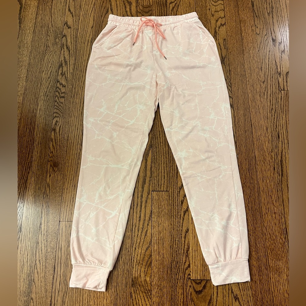 Pink Marble Tie-Dye Joggers